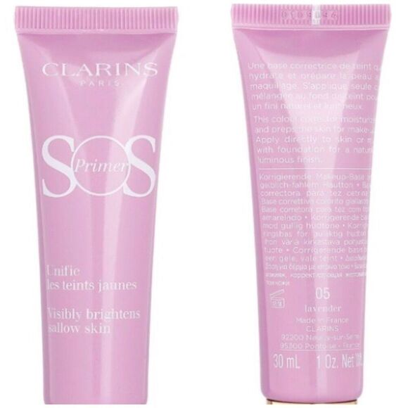 CLARINS - NWT - SOS Primer in Lavender. Corrects Sallow Skin. 1 oz Damaged Box - Picture 4 of 12